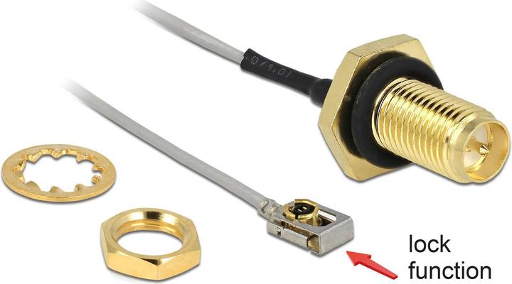 Actual product image Delock RP-SMA-Bu - MHF(I-Pex)LK cable (3.20 dB, Antenna cable)