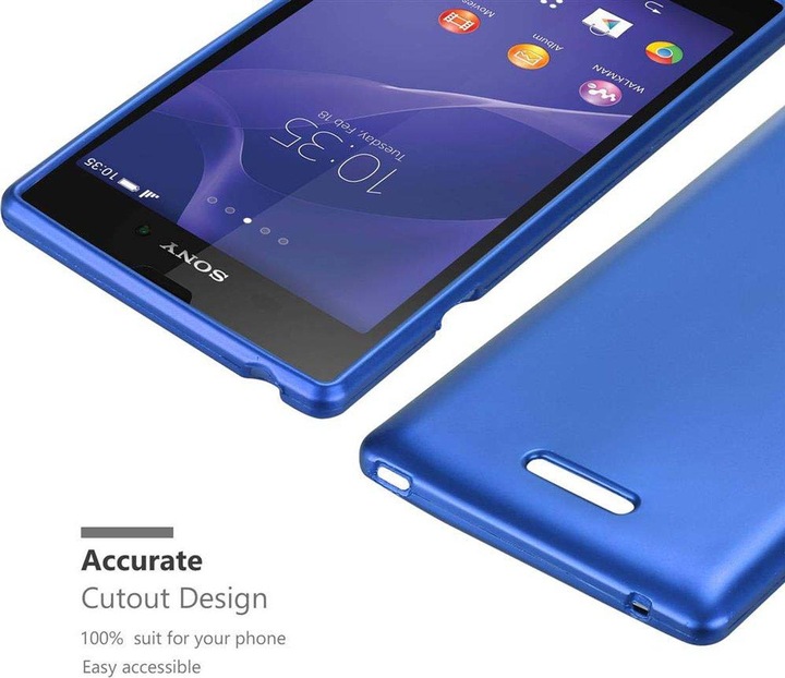 Actual product image Cadorabo TPU Matt Metallic Cover (Sony Xperia T2 Ultra)
