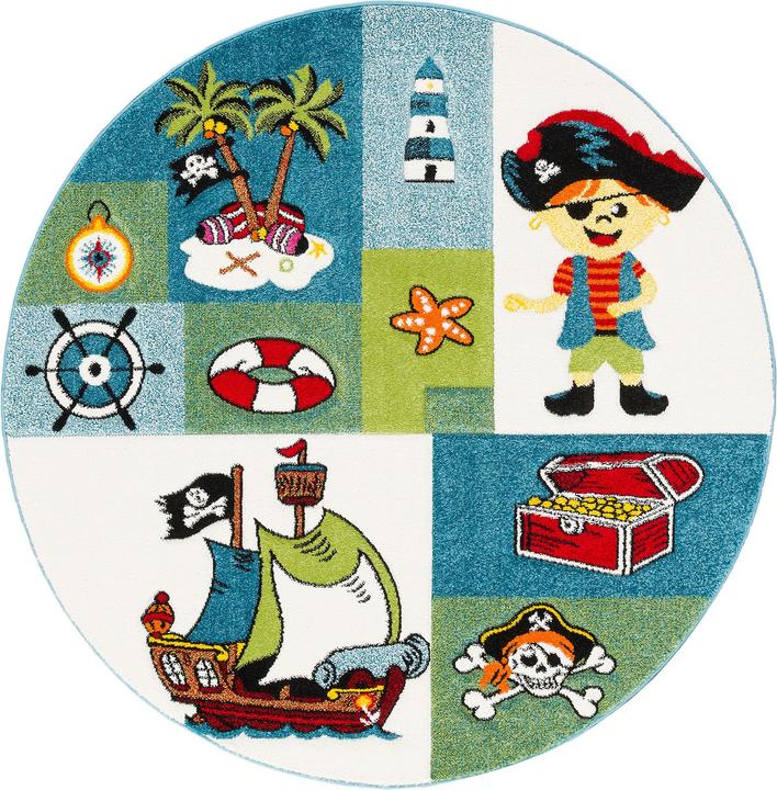 Actual product image Pergamon Children Carpet Maui Kids Pirate Round (Ø 160 cm)