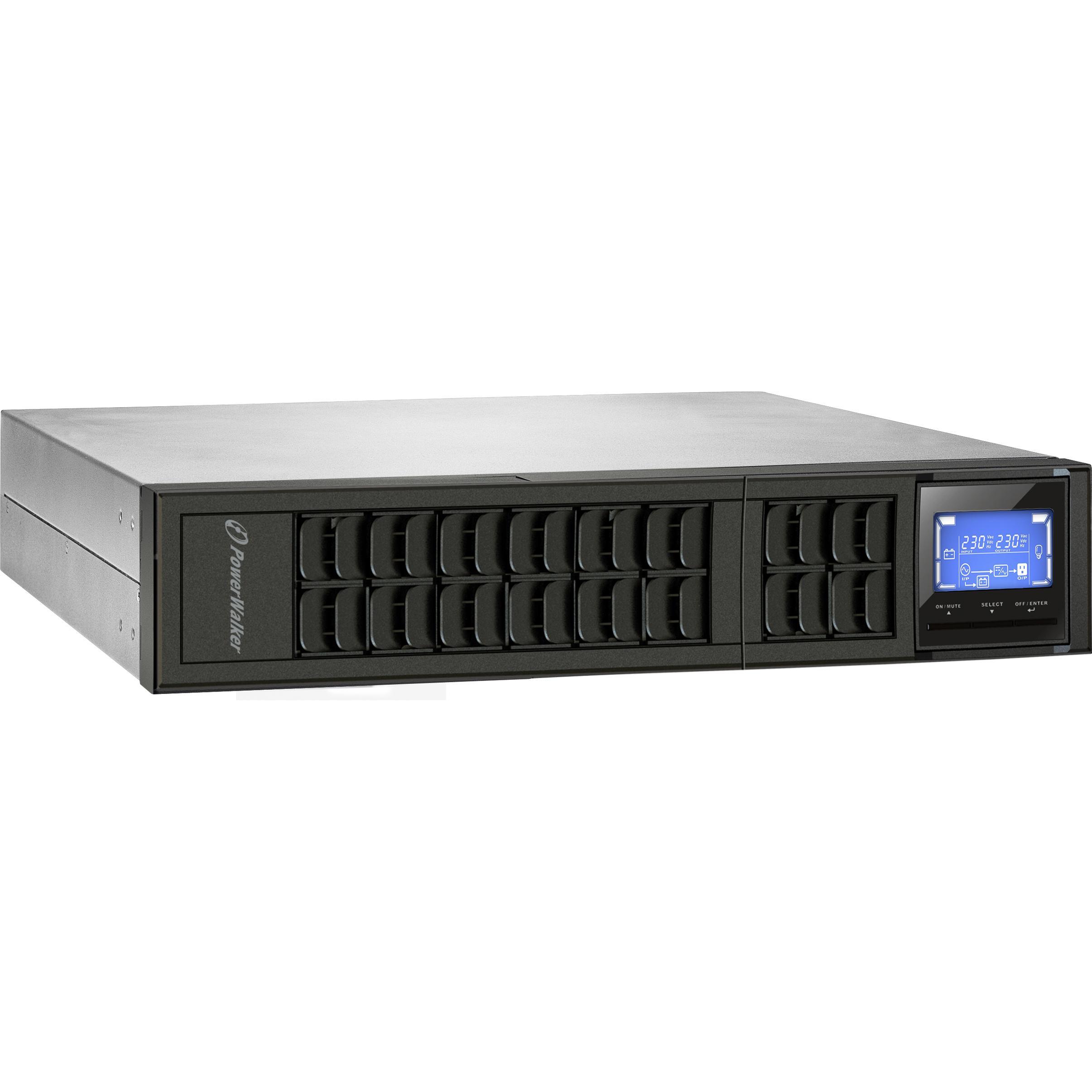 Powerwalker VFI 3000 CRM LCD 3000VA / 2400W Online UPS Tower/Rack Dual Converter Slot SNMP (3000 VA, 2400 W, Doppio convertitore online UPS), UPS