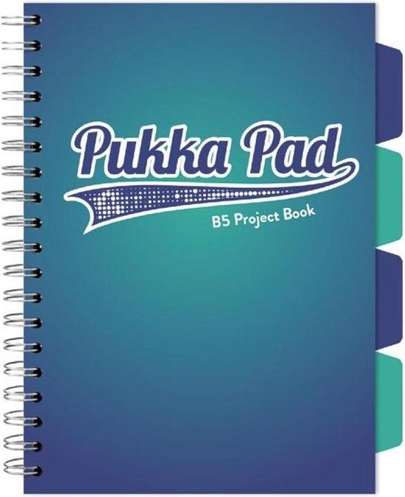 Pukka Projektbuch Blau B5/100K blaugrünes Gitter (3 Stück) (B5)