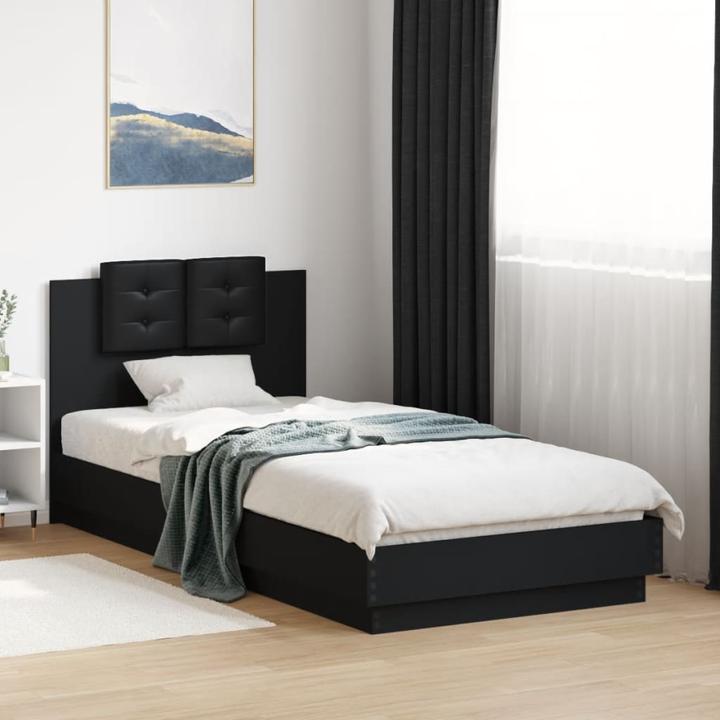 Actual product image VidaXL Bed frame with headboard (90 x 200 cm)