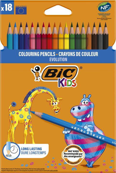 Actual product image Bic Kids Coloured pencils Evolution (18x)