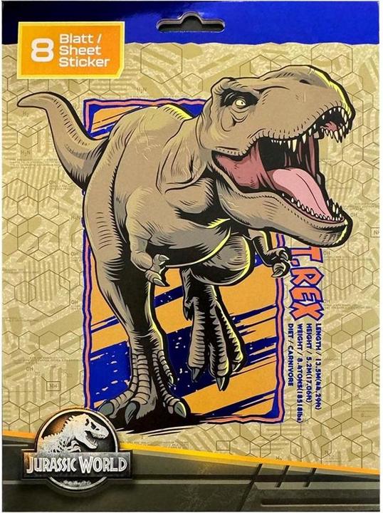 Actual product image Undercover Jurassic World stickers 17 sheets