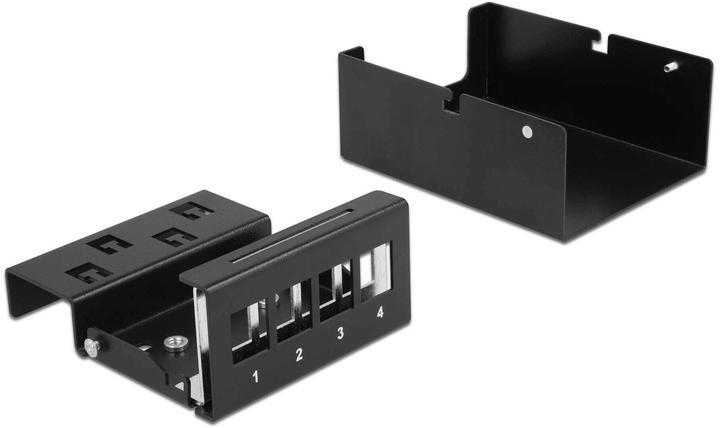 Produktbild Delock Keystone Patchpanel 4 Port schwarz
