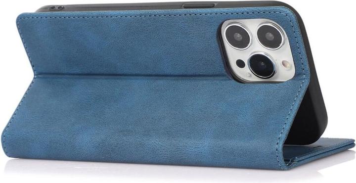 Actual product image Cover-Discount iPhone 15 Pro - Vintage Flip Case Cover dark blue (Apple iPhone 15 Pro)