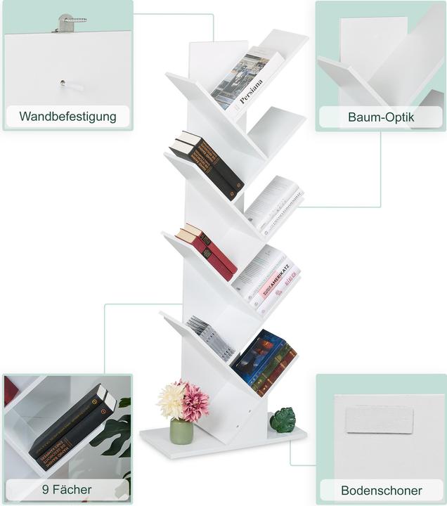 Produktbild Relaxdays Bücherregal (51 x 25 x 138 cm)