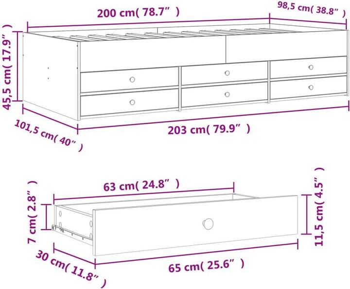 Image du produit vidaXL Tagesbett (100 x 200 cm)