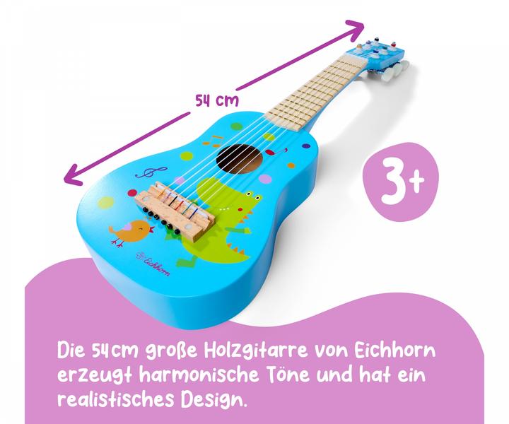 Actual product image Eichhorn Music wooden guitar (German, French, English, Italian)