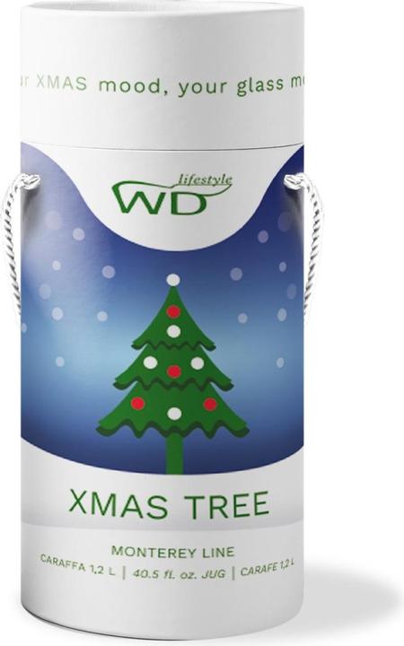 Actual product image Easy Life Borosilicate glass carafe 1.2 lt. w. Christmas tree (1.20 l)