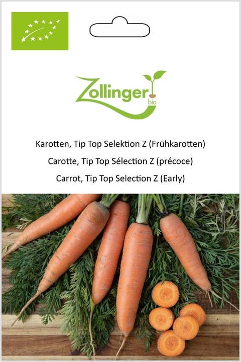 Zollinger Bio Karotten, Tip Top Selektion Z (Frühkarotten)