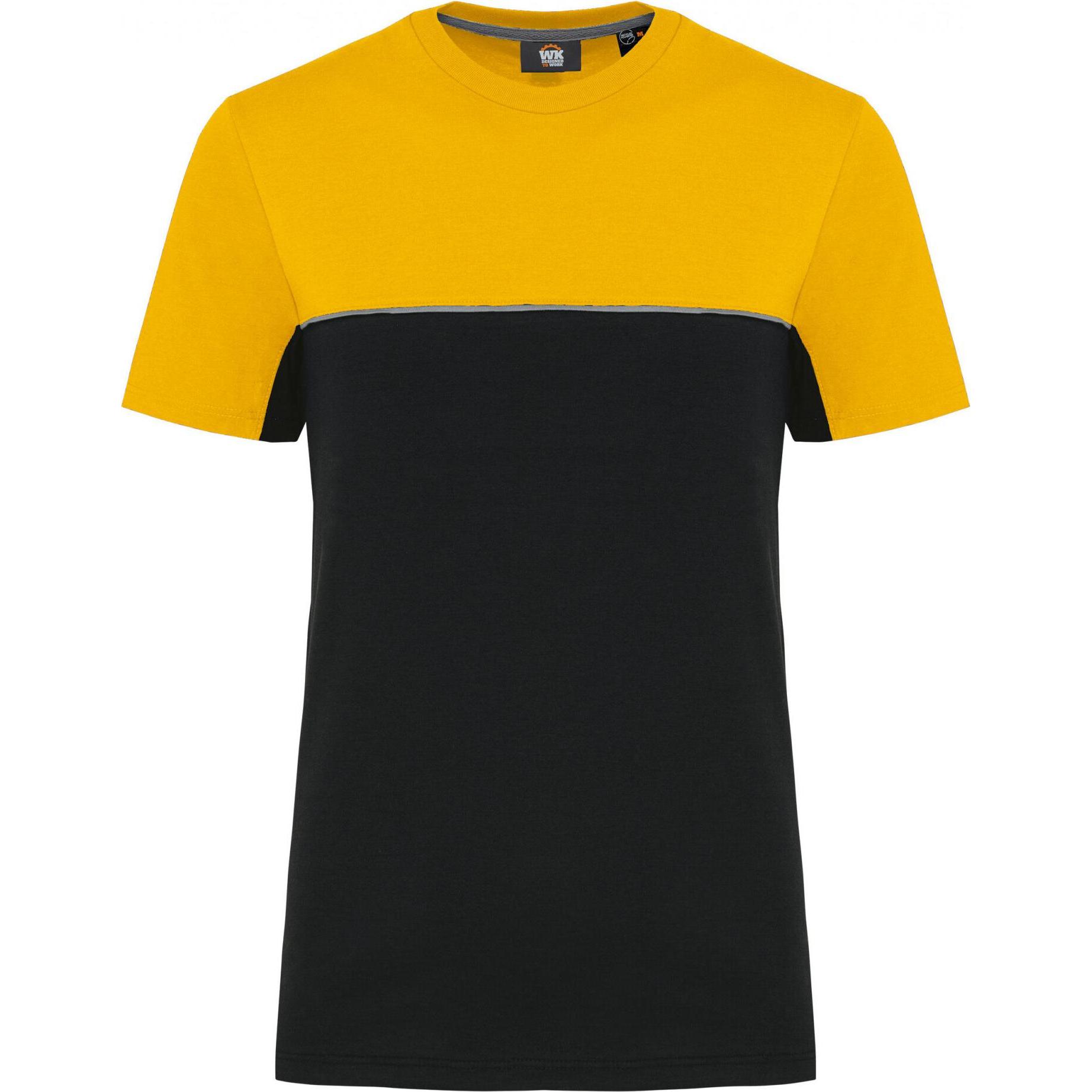 Kariban, Herren, Shirt, Zweifarbiges umweltfreundliches T-Shirt, Gelb, Schwarz, (4XL)