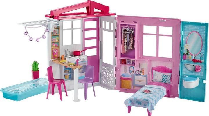 Productafbeelding Barbie Vakantiehuis met meubels en pop