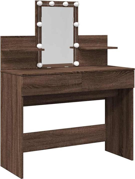 Actual product image VidaXL Dressing table with LED (100 x 40 x 130 cm)