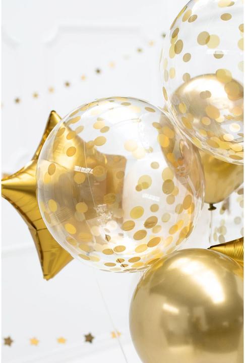 Produktbild Partydeco Sphärenballon - Erbse Gold 40cm (1 x)