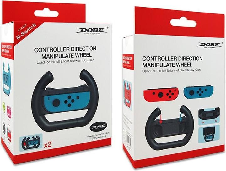 Produktbild Dobe 2er Set Lenkrad Halterung für Nintendo Switch Schwarz (Switch)