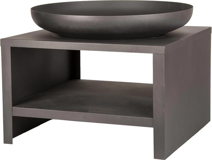 Actual product image Esschert Design Fire bowl with wood compartment, 80.5 x 80.5 x 63.2 cm (80.50 cm)