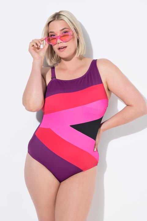 Immagine prodotto Ulla Popken Costume da bagno con color blocking, coppe morbide e spallina staccabile (54)