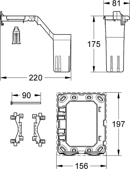Actual product image Grohe Fresh actuator plate conversion set for commercially available WC tabs