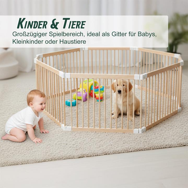 Image du produit Relaxdays Parc pour bébé en pin