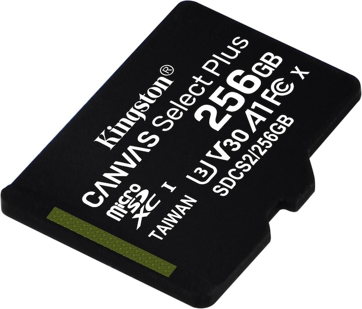 Actual product image Kingston Canvas Select Plus (256 GB, microSDXC, U3, UHS-I)