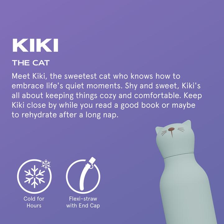 Produktbild Asobu Bestie Kot - Thermoflasche mit Strohhalm 460 ml (0.46 l)