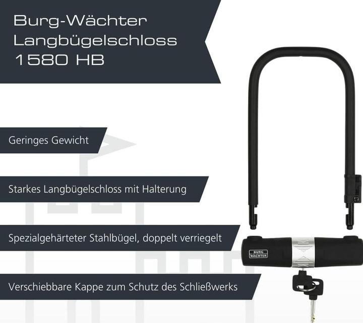 Produktbild Burg Wächter LangbügelSchloss 1580 HB 165/201 (16.50 cm)