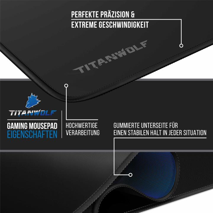 Actual product image Titanwolf Gaming Mouse Pad, XXXL Speed Gaming Mouse Pad Mouse Pad 1200 x 600 mm (3XL)