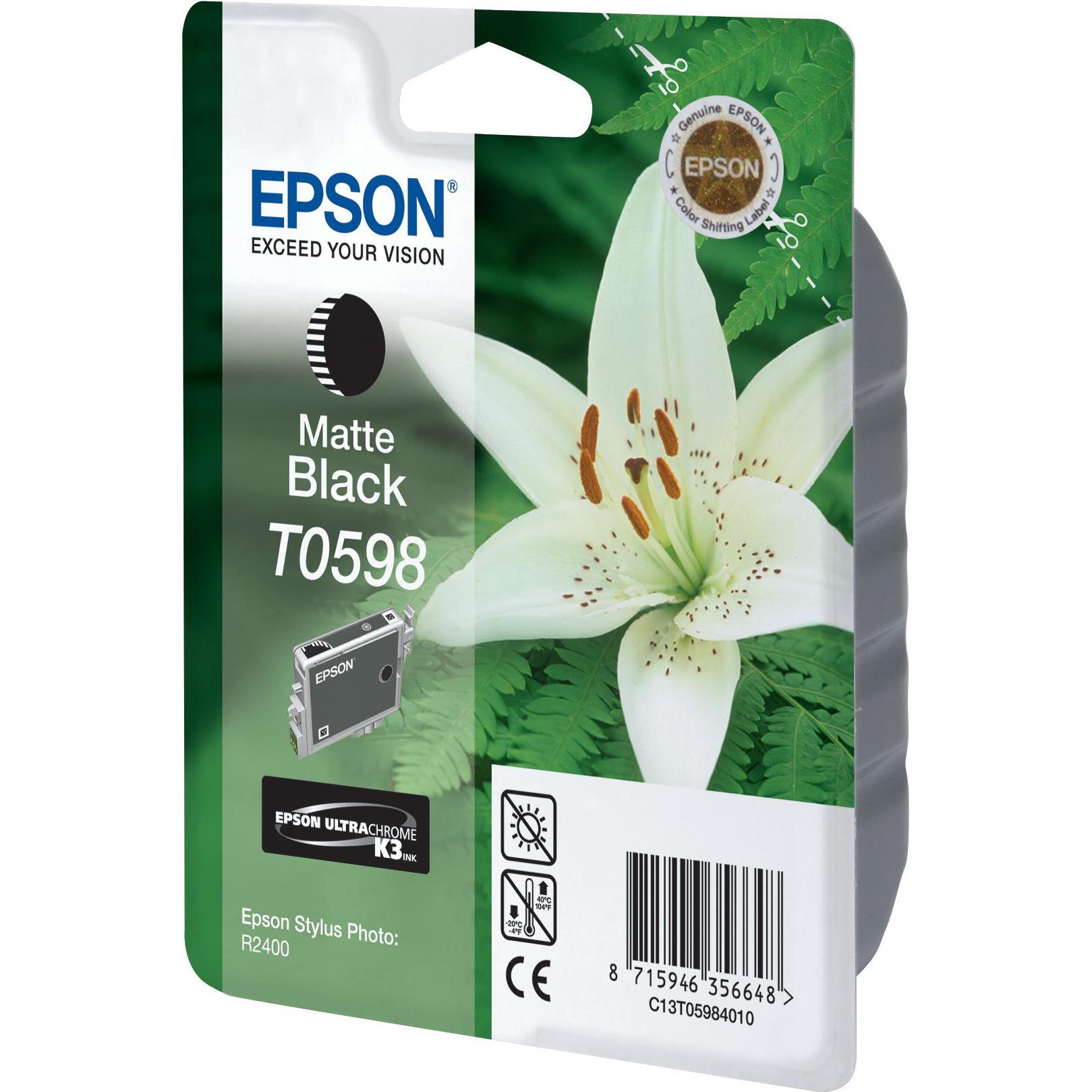 Epson, Druckerpatrone, T0598 Ultra Chrome K3 (BK)