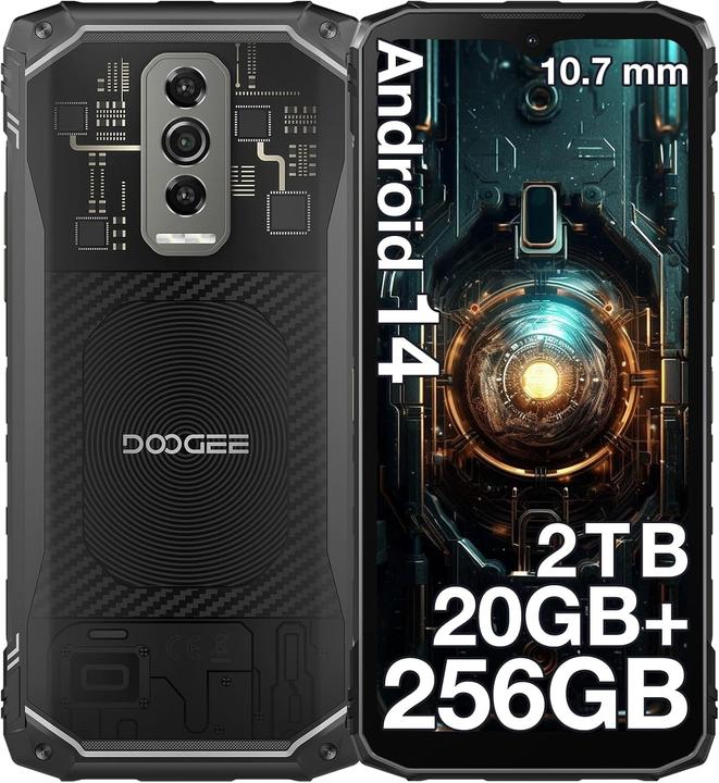 Actual product image Doogee Ultra-Thin Unbreakable Android 14 Smartphone with 50 MP Camera and 5150 mAh Battery (256 GB, 6.56", Dual SIM)