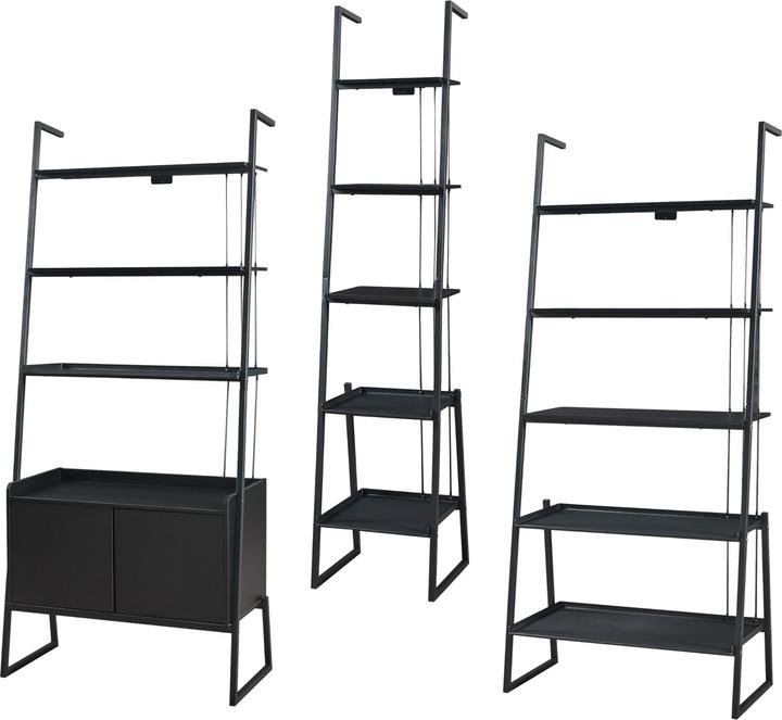 Actual product image En.Casa Storfjord 3-piece furniture set 3x ladder shelf (80 x 40 x 183.50 cm)