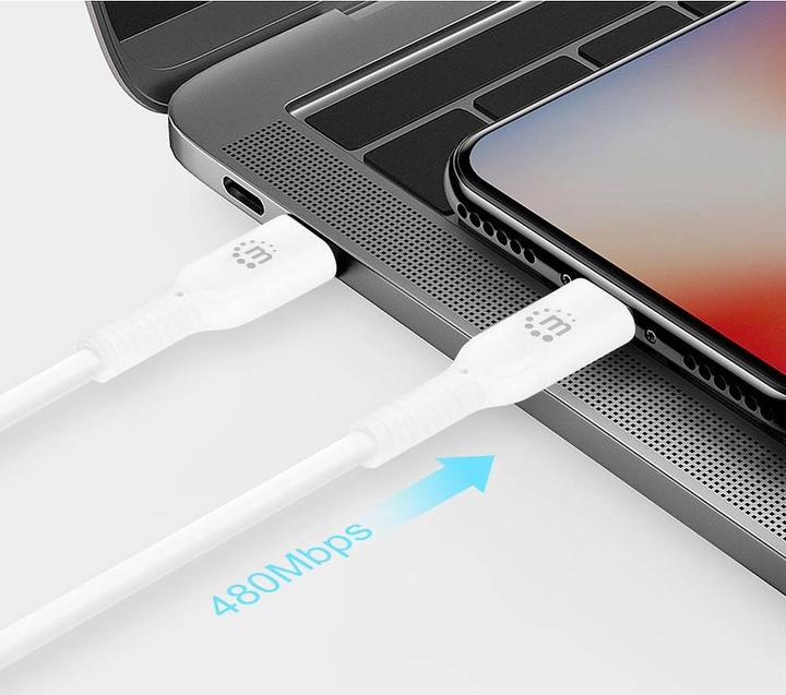 Produktbild Manhattan USB-C auf Lightning Sync-/Ladekabel (2 m, USB 3.0, 28 W)
