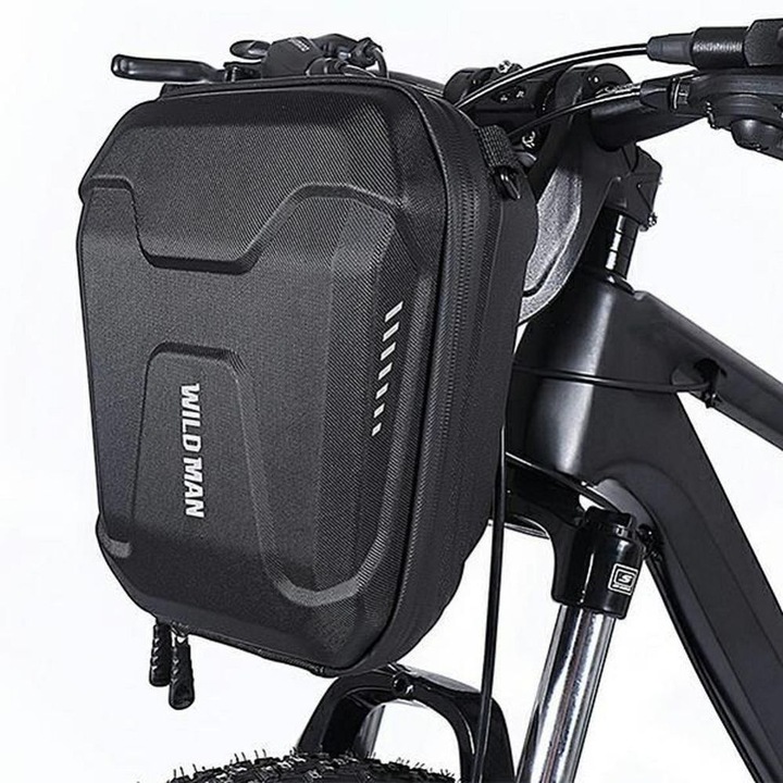 Produktbild Hoco Bicycle accessory WILDMAN WILDMAN traveling bag for handlebars with zipper E8 3L black (3 l, Gepäckträgertasche)