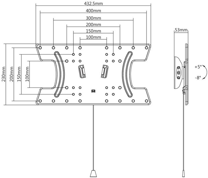 Image du produit Reflecta PLANOLED 65-4020T (Mur, 30 kg, 32" - 65")