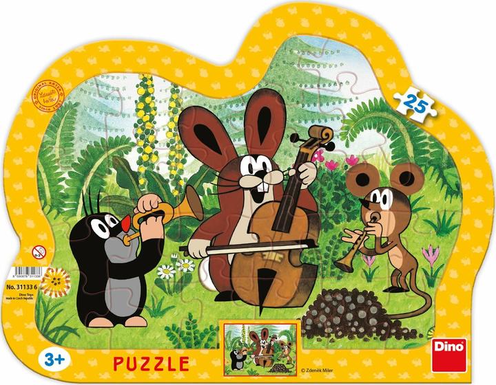Actual product image Dino Puzzle mole musician 25 pieces (25 pieces)