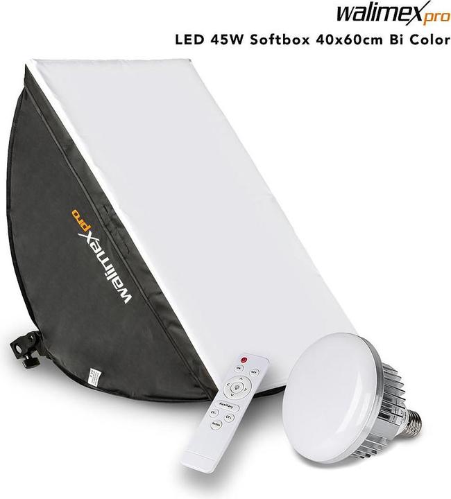 Immagine prodotto Walimex pro Softbox LED 45W 40x60cm Bi Colour (Soft box)
