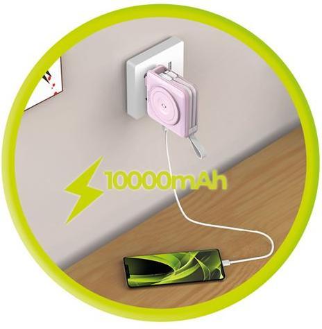 Image du produit Mobile Origin Powerbank & Travel Charger Lightning/USB-C Cable MagSafe/AW/iPhone Compatible pink Powerbank - P... (10000 mAh)