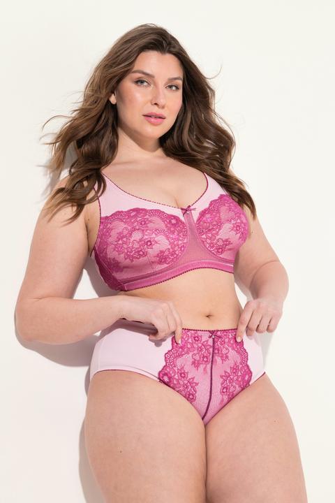 Produktbild Ulla Popken Midislip, Mesh, Spitze, Mikrofaser, höher geschnitten (46, 48)