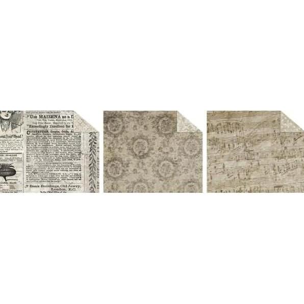 Ursus, Bastelpapier, Fotokarton Vintage 300g/qm 49,5x68cm VE=10 Bogen 3 Motive sortiert (300 g/m², 1 x)