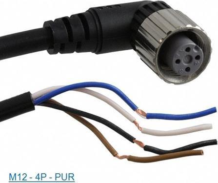 Produktbild TE Sensors Anschlusskabel 5m M12 90° 4Pin
