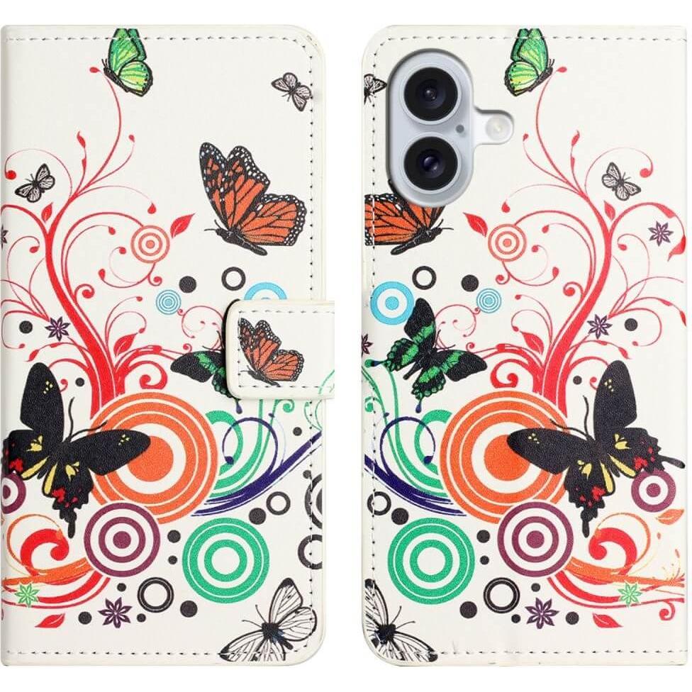 Thumbnail - Cover-Discount iPhone 16 - Handyhülle mit stilvollem Motiv (Apple iPhone 16), Smartphone Hülle, Weiss