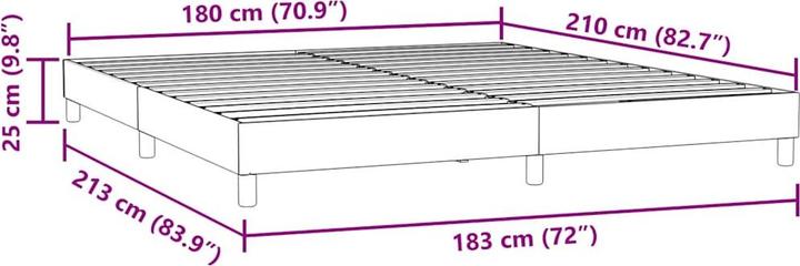 Produktbild vidaXL Bettgestell (180 x 210 cm)