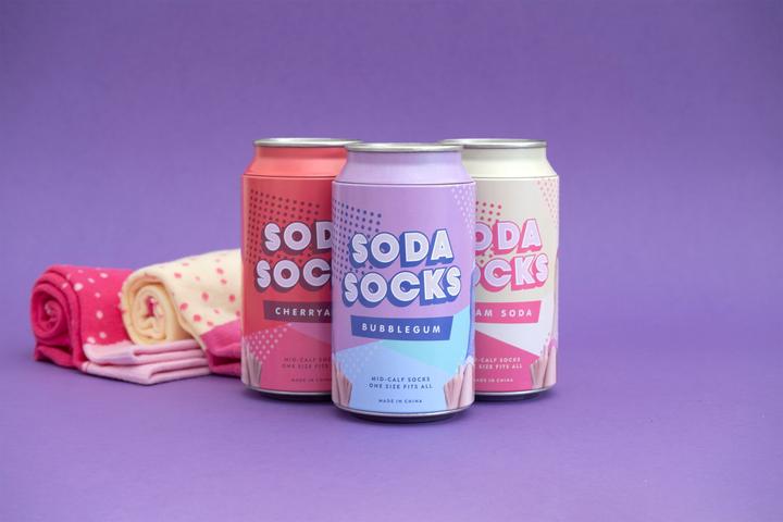 Actual product image Luckies Soda Socks - Cherryade (One size)