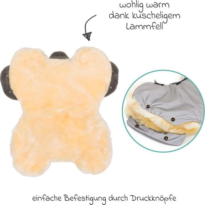 Produktbild Fillikid Fusssäcke für Kinderwagen & Buggys Lammfell-Handwärmer Nyby Reflect mit reflektierendem