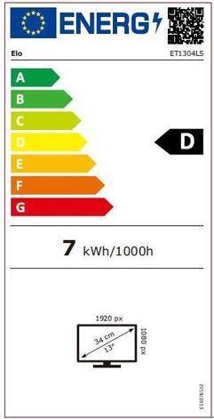 Energie-Label ēlo 1304LS 13.3-INCH WIDE LCD DSKT (1920 x 1080 Pixel, 13.30")