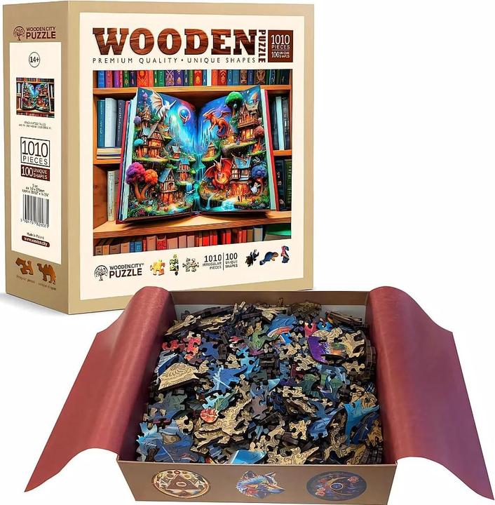 Produktbild WoodenCity WOODEN CITY Wooden Puzzle 1000 Enchanted Tales Jigsaw Puzzle with unique shapes (1000 Teile)