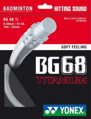 Immagine prodotto Yonex BG-68 Titanio / set da 10 m, bianco, 0,68 mm