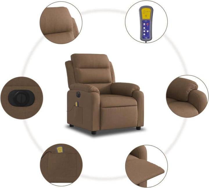 Produktbild vidaXL Massagesessel Elektrisch Stoff