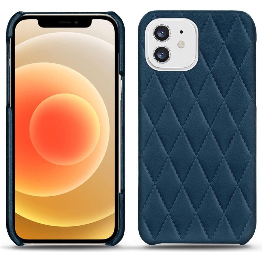 Noreve Lederschutzhülle (Apple iPhone 12), Smartphone Hülle, Blau