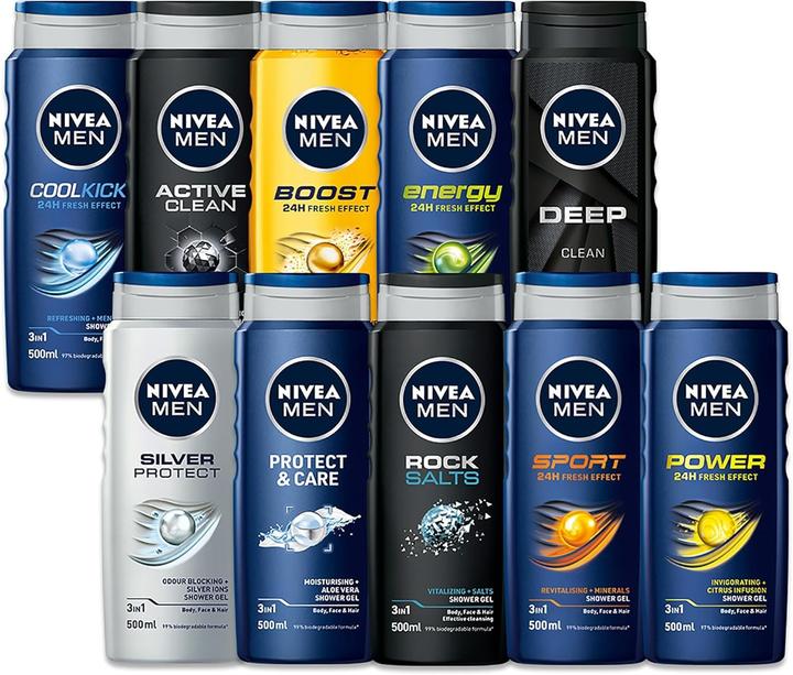 Productafbeelding NIVEA Men Energy Shower Gel 500ml 12x500ML (500 ml)